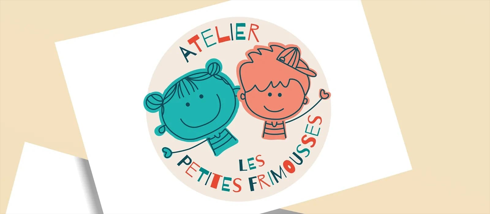 Mockup du logo Les Petites Frimousses