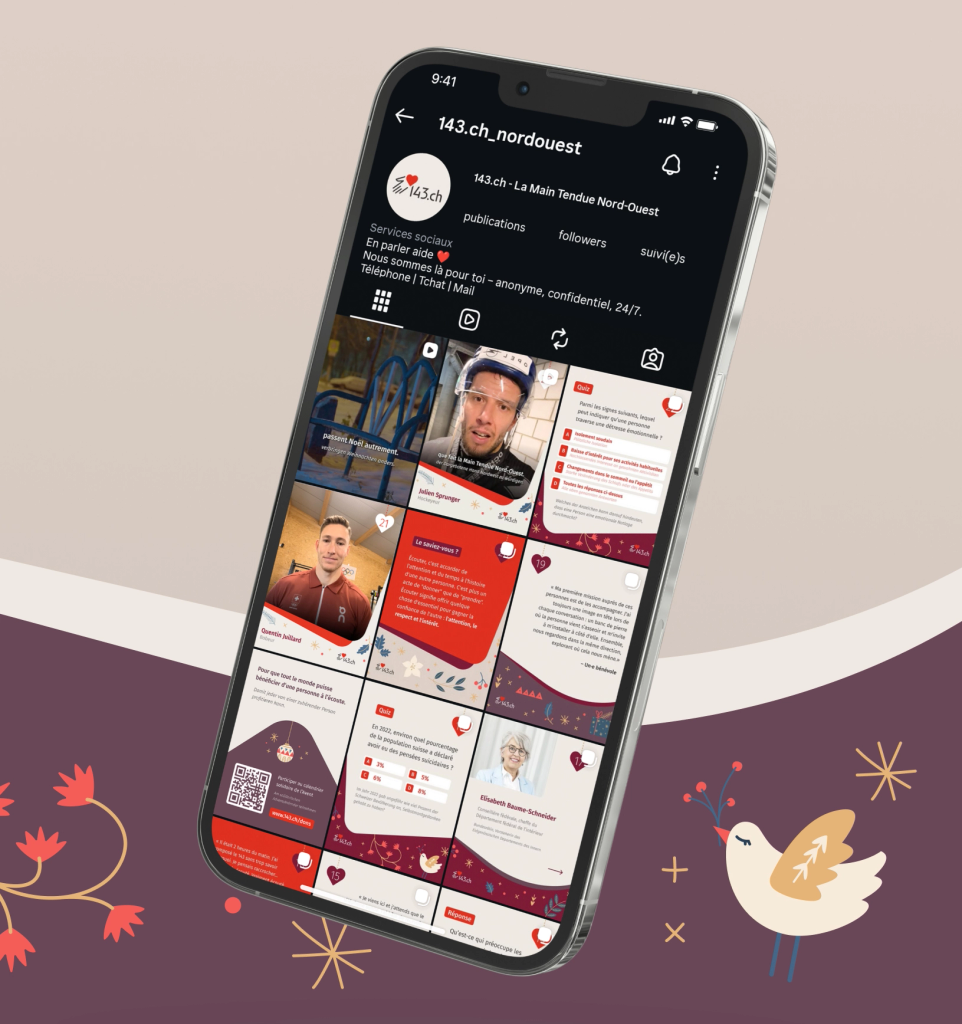 Feed Instagram avec le Calendrier de l'Avent