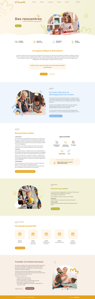 Site web — Résidence Solis & crèche Tournesol